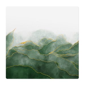 Mata ochronna pod krzesło – Zielone fale sztuki – 100×100 cm – Podkładka 608516 Mata ochronna pod krzesło – Zielone fale sztuki – 100×100 cm – Podkładka 608516
