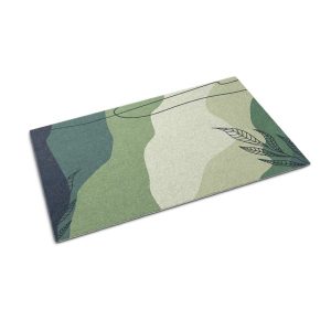 Mata pod drzwi 90×60 Pastelowe Zielenie delikatny wzór Tulup 1023818