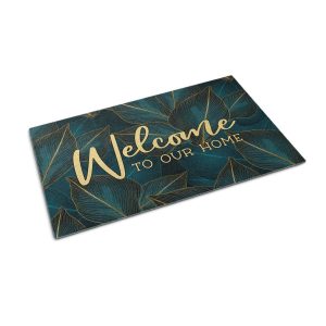 Mata wejściowa 150×100 Liście witamy zielona wejściowa mata Tulup 1024737 Mata wejściowa 150×100 Liście witamy zielona wejściowa mata Tulup 1024737