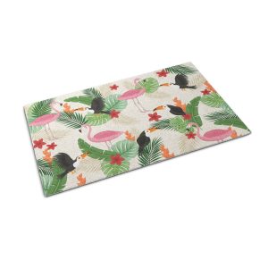 Mata wejściowa 150×100 Ptaki Flamingi różowa wycieraczka Tulup 1023493 Mata wejściowa 150×100 Ptaki Flamingi różowa wycieraczka Tulup 1023493