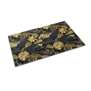 Mata wejściowa 150×100 Złote Rośliny luksusowa wycieraczka Tulup 1024213 Mata wejściowa 150×100 Złote Rośliny luksusowa wycieraczka Tulup 1024213