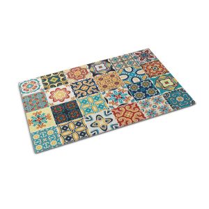Mata wejściowa 60×40 Azulejo niebieski wzór kafelki Tulup 1023635 Mata wejściowa 60×40 Azulejo niebieski wzór kafelki Tulup 1023635