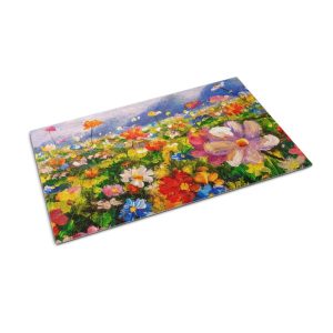 Mata wejściowa 90×60 Łąka Kwiaty kolorowa wycieraczka domowa Tulup 1024010 Mata wejściowa 90×60 Łąka Kwiaty kolorowa wycieraczka domowa Tulup 1024010
