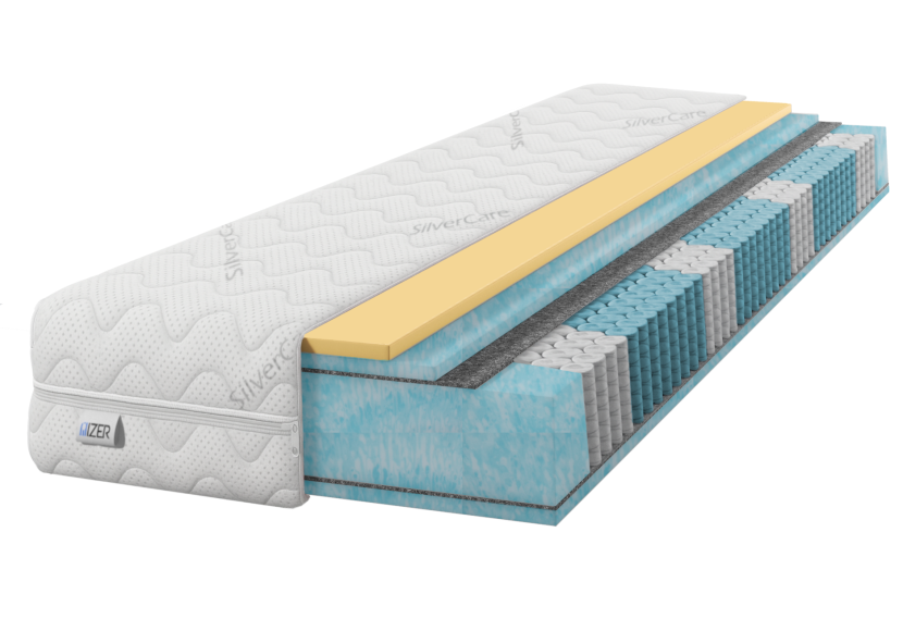 Materac 100x190 sprężynowy Multipocket Visco Aqua SilverCare H2 23cm 900835
