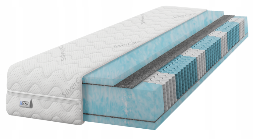 Materac 120x190 sprężynowy Multipocket Aqua SilverCare H2 20cm 913272