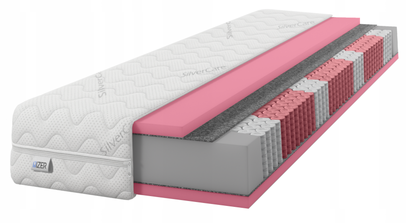 Materac 120x190 sprężynowy Multipocket HR35 SilverCare H2 20cm 901037