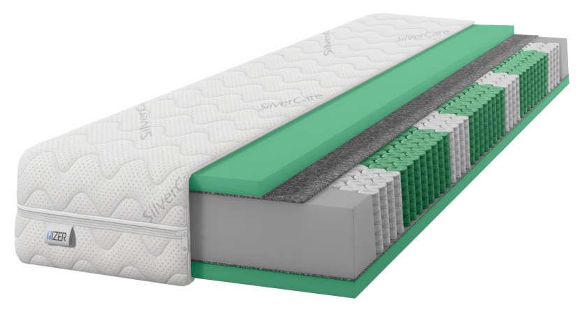 Materac 120x190 sprężynowy Multipocket HR44 SilverCare H3 20cm 900971
