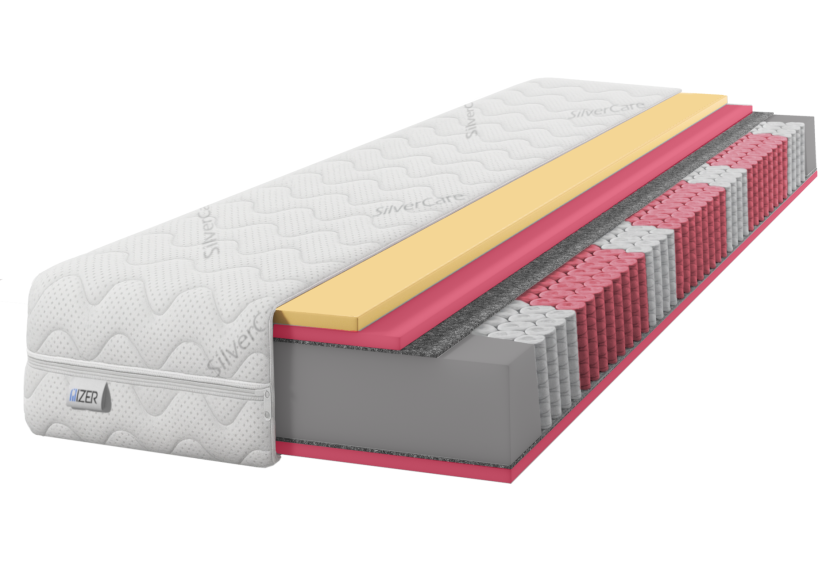 Materac 120x200 sprężynowy Multipocket Visco HR35 SilverCare H2 23cm 900899