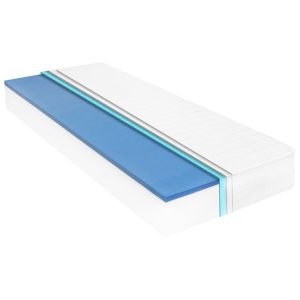 Materac Biały 120 x 200 cm Pianka vidaXL 317531 Materac Biały 120 x 200 cm Pianka vidaXL 317531