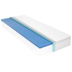 Materac Biały 180 x 200 cm Pianka vidaXL 378433