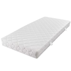 Materac Biały 80 x 200 cm Tkanina vidaXL 414556 Materac Biały 80 x 200 cm Tkanina vidaXL 414556
