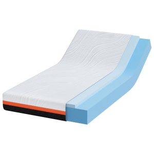 Materac Biały i szary 100 x 200 cm Pianka 855668 Materac Biały i szary 100 x 200 cm Pianka 855668