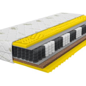 Materac kieszeniowy 140×200 HyperElastic Black 22cm ALOE VERA, KOKOS 275855