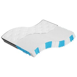 Materac kieszeniowy Biały 160 x 200 cm Pianka vidaXL 414500 Materac kieszeniowy Biały 160 x 200 cm Pianka vidaXL 414500