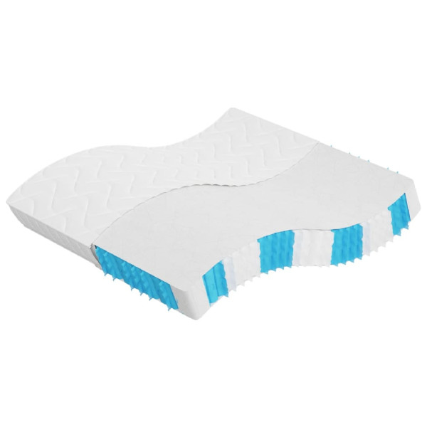 Materac kieszeniowy Biały 180 x 200 cm Tkanina vidaXL 414530