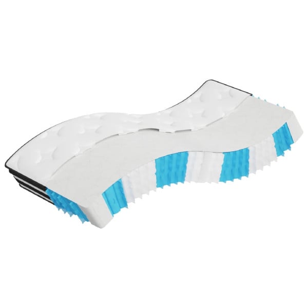 Materac kieszeniowy Biały 80 x 200 cm Pianka vidaXL 414499