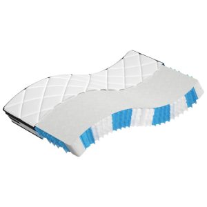 Materac kieszeniowy Biały 90 x 200 cm Pianka vidaXL 414510 Materac kieszeniowy Biały 90 x 200 cm Pianka vidaXL 414510