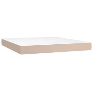 Materac kieszeniowy, cappuccino, 160x200x20 sztuczna skóra 436074 Materac kieszeniowy, cappuccino, 160x200x20 sztuczna skóra 436074