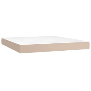Materac kieszeniowy, cappuccino, 180x200x20 sztuczna skóra 436108 Materac kieszeniowy, cappuccino, 180x200x20 sztuczna skóra 436108