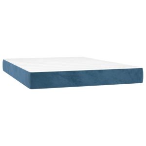 Materac kieszeniowy, ciemnoniebieski, 140x200x20 cm, aksamit 436120 Materac kieszeniowy, ciemnoniebieski, 140x200x20 cm, aksamit 436120