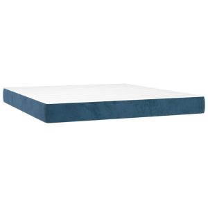 Materac kieszeniowy, ciemnoniebieski, 160x210x20 cm, aksamit 436164 Materac kieszeniowy, ciemnoniebieski, 160x210x20 cm, aksamit 436164