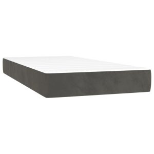 Materac kieszeniowy, ciemnoszary, 100x210x20 cm, aksamit 436062 Materac kieszeniowy, ciemnoszary, 100x210x20 cm, aksamit 436062