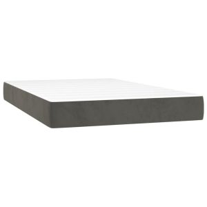 Materac kieszeniowy, ciemnoszary, 120x200x20 cm, aksamit 436077 Materac kieszeniowy, ciemnoszary, 120x200x20 cm, aksamit 436077