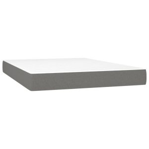 Materac kieszeniowy, ciemnoszary, 140x190x20 cm, tkanina 435466 Materac kieszeniowy, ciemnoszary, 140x190x20 cm, tkanina 435466