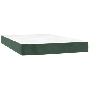 Materac kieszeniowy, ciemnozielony, 120x220x20 cm, aksamitny 436058 Materac kieszeniowy, ciemnozielony, 120x220x20 cm, aksamitny 436058