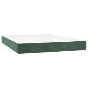 Materac kieszeniowy, ciemnozielony, 140x200x20 cm, aksamit 436092 Materac kieszeniowy, ciemnozielony, 140x200x20 cm, aksamit 436092