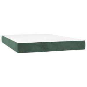 Materac kieszeniowy, ciemnozielony, 140x210x20 cm, aksamit 436186 Materac kieszeniowy, ciemnozielony, 140x210x20 cm, aksamit 436186