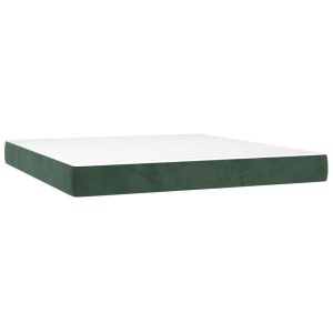 Materac kieszeniowy, ciemnozielony, 160x200x20 cm, aksamit 436126 Materac kieszeniowy, ciemnozielony, 160x200x20 cm, aksamit 436126