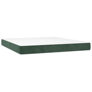 Materac kieszeniowy, ciemnozielony, 160x220x20 cm, aksamit 436082 Materac kieszeniowy, ciemnozielony, 160x220x20 cm, aksamit 436082