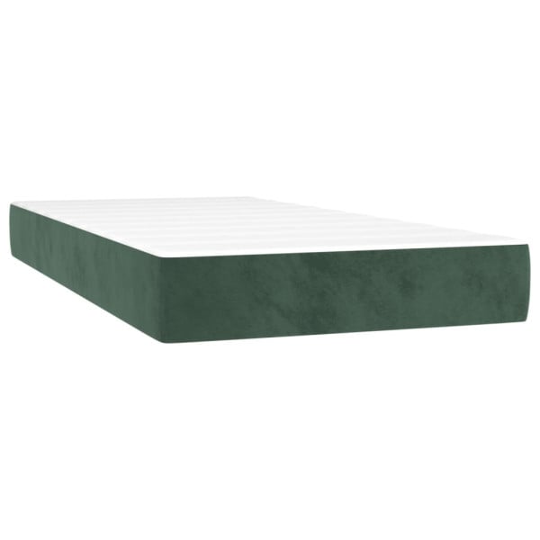 Materac kieszeniowy, ciemnozielony, 80x210x20 cm, aksamit 436179