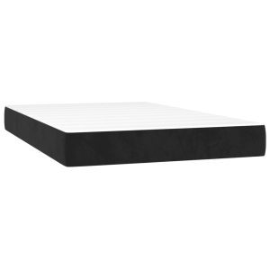 Materac kieszeniowy, czarny, 120x200x20 cm, aksamit 436067 Materac kieszeniowy, czarny, 120x200x20 cm, aksamit 436067