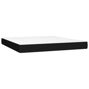 Materac kieszeniowy, czarny, 160x200x20 cm, tkanina 435455 Materac kieszeniowy, czarny, 160x200x20 cm, tkanina 435455