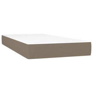 Materac kieszeniowy, kolor taupe, 100x200x20 cm, tkanina 435416 Materac kieszeniowy, kolor taupe, 100x200x20 cm, tkanina 435416