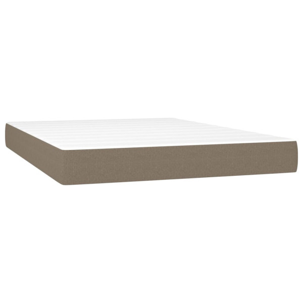 Materac kieszeniowy, kolor taupe, 140x200x20 cm, tkanina 435429