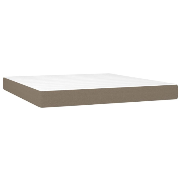 Materac kieszeniowy, kolor taupe, 180x200x20 cm, tkanina 435492