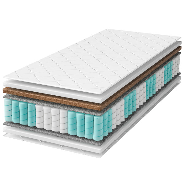 Materac kieszeniowy z kokosem 120x200 Prestige Kokos 26 cm, Twardy H4/H5 275831