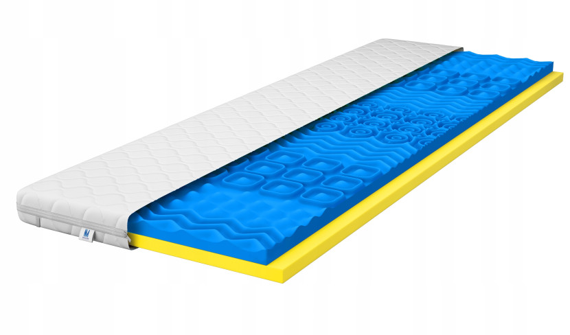 Materac nawierzchniowy 120x200 masujący topper z pianką Visco z pokrowcem 274657