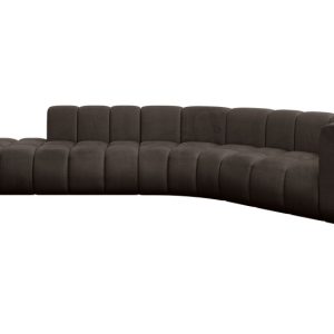 Narożnik prawostronny modułowy Tilmo-L1 – 399x194x70 cm Brązowy 758494