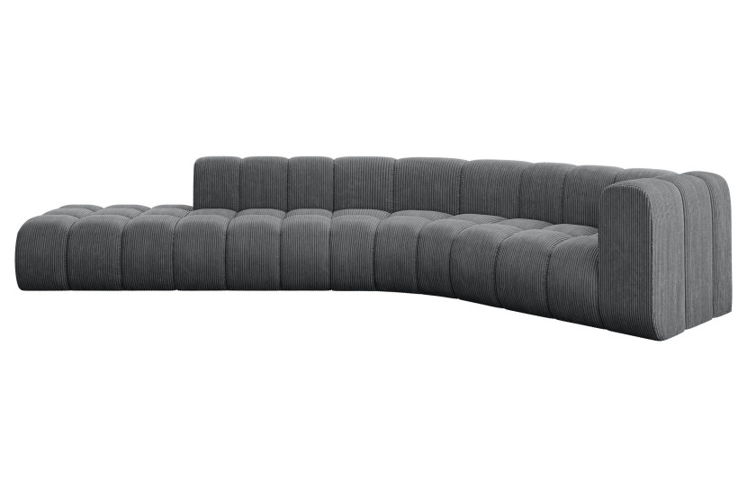 Narożnik prawostronny modułowy Tilmo-L1 - 399x194x70 cm Grafitowy 758872