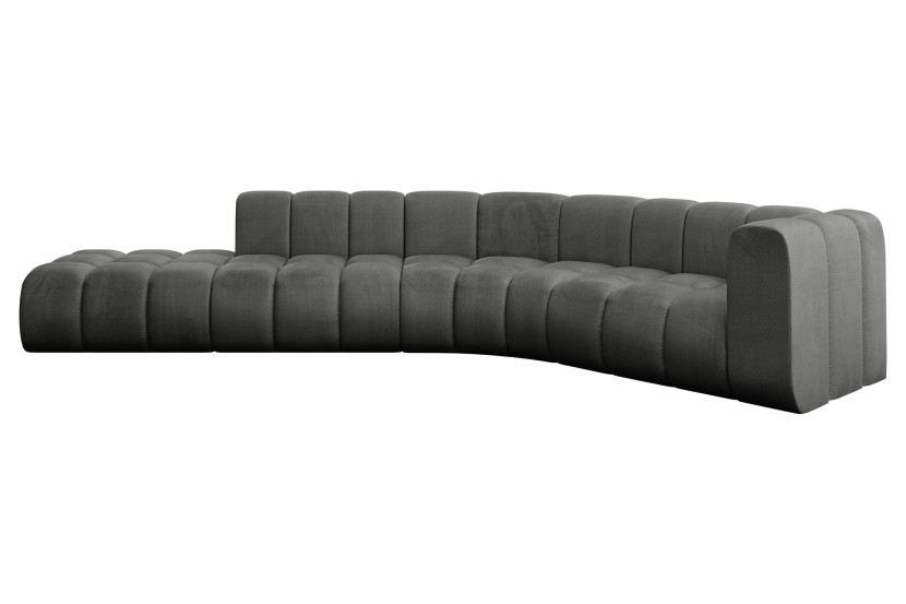Narożnik prawostronny modułowy Tilmo-L1 - 399x194x70 cm Grafitowy 758628