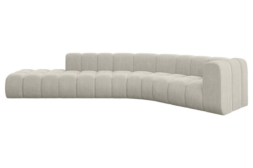 Narożnik prawostronny modułowy Tilmo-L1 - 399x194x70 cm Kremowy 758255