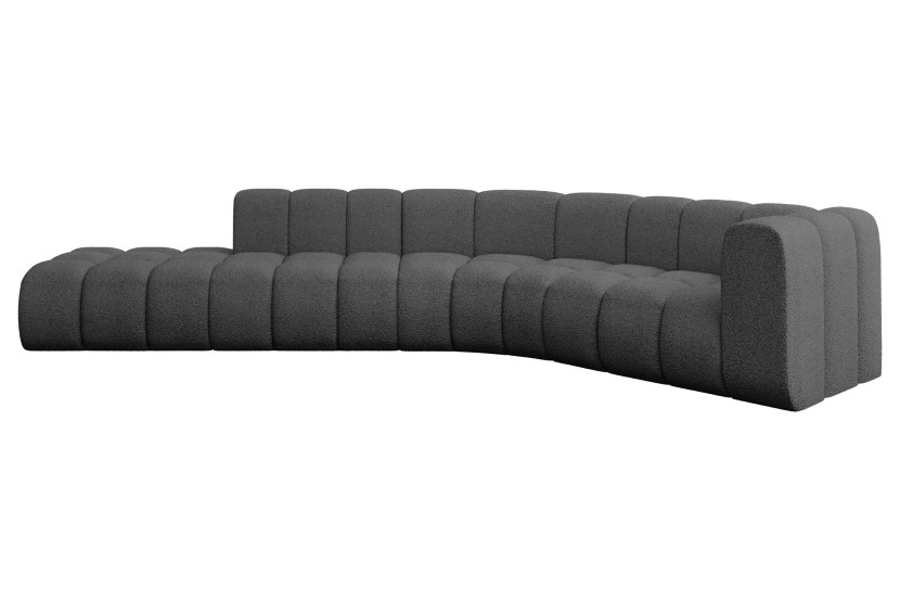 Narożnik prawostronny modułowy Tilmo-L1 - 399x194x70 cm Szary 758440