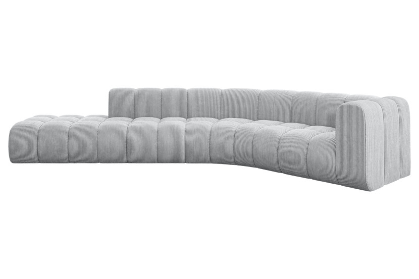 Narożnik prawostronny modułowy Tilmo-L1 - 399x194x70 cm Szary 758228