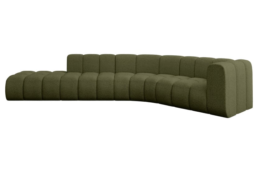 Narożnik prawostronny modułowy Tilmo-L1 - 399x194x70 cm Zielony 758586