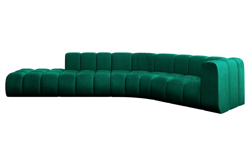 Narożnik prawostronny modułowy Tilmo-L1 - 399x194x70 cm Zielony 758784