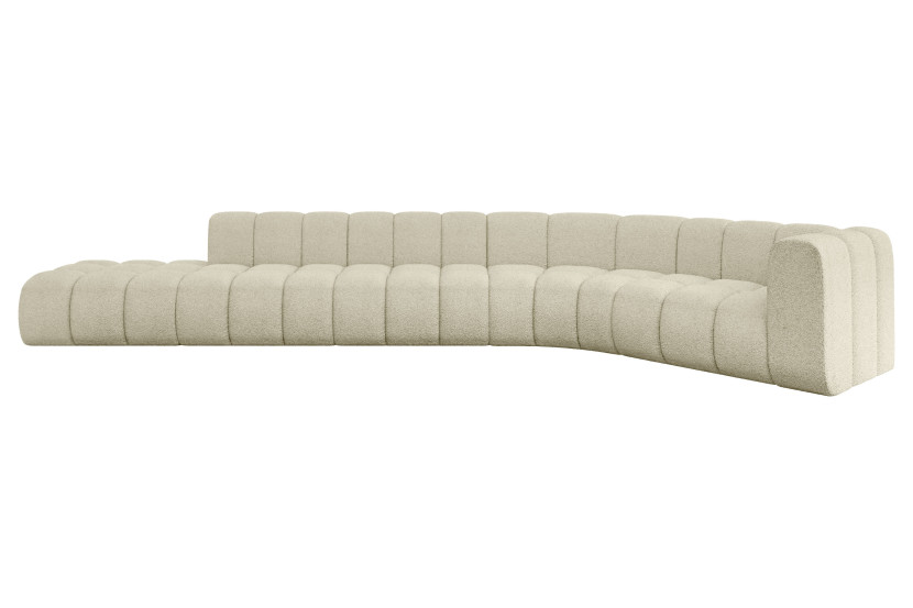 Narożnik prawostronny modułowy Tilmo-L2 - 490x194x70 cm Beżowy 758266